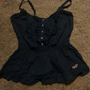 Hollister navy blue babydoll tank